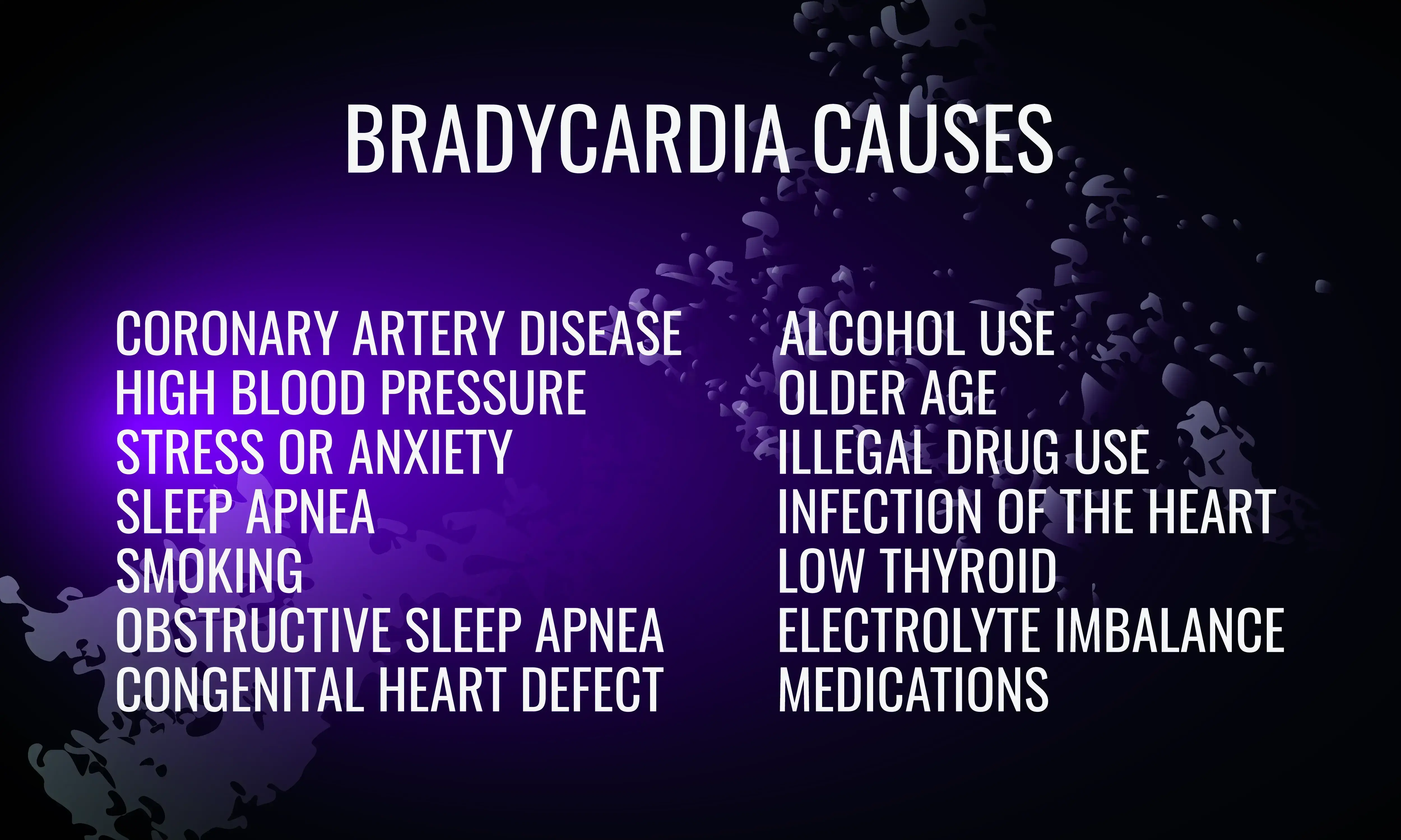 Causes of Bradycardia | https://www.harleystreet.sg/